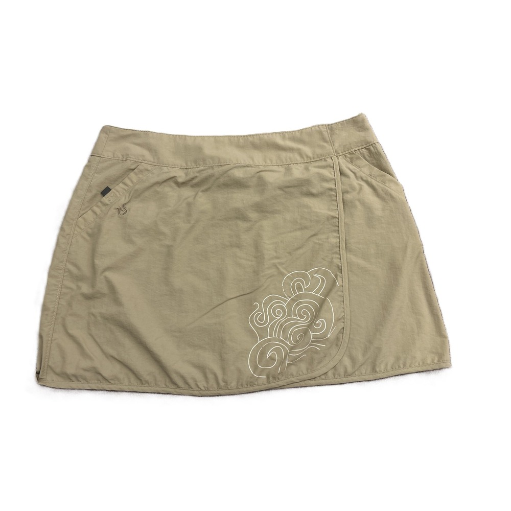 Isis Skort Womens XL Tan Khaki Excellent Hiking Outdoor Activewear Wrap Front